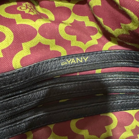 orYANY Black Leather Cow Hide Large Satchel Crossbody Handbag - Picture 12 of 16